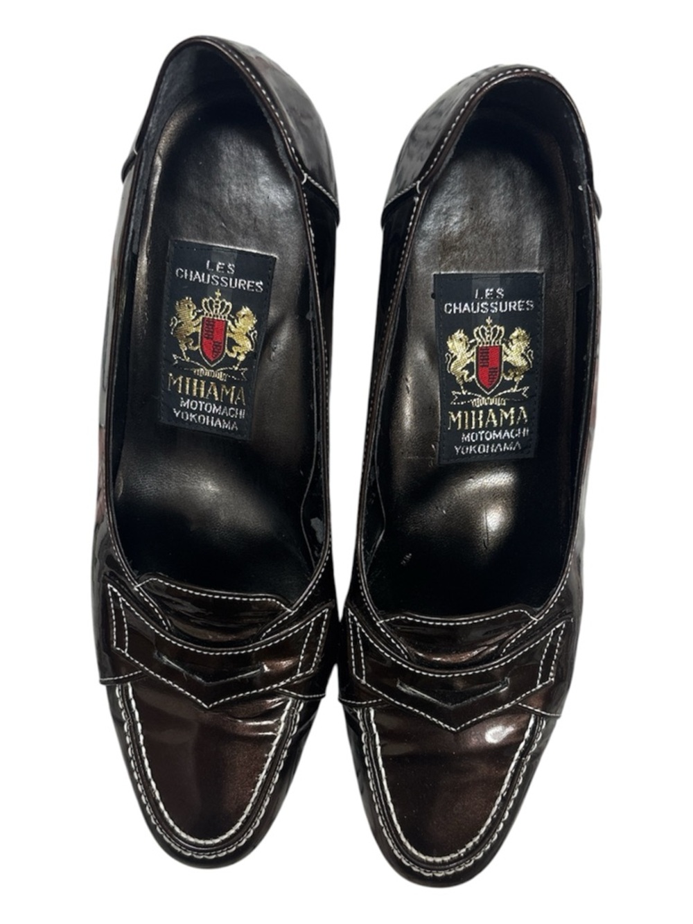 Burgundy‎ Patent 2” heel Slip-On Loafers